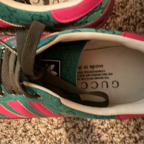 adidas gazelle silver green womens Adidas Gazelle x Gucci GG Monogram Green & Pink – Ar Store main image 0